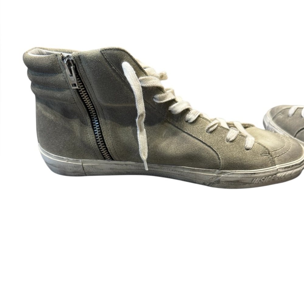 Golden Goose Men’s Sneaker Slide High Top Light Olive Suede BNIB - Picture 9 of 15